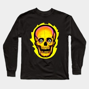 Flaming Skull Long Sleeve T-Shirt